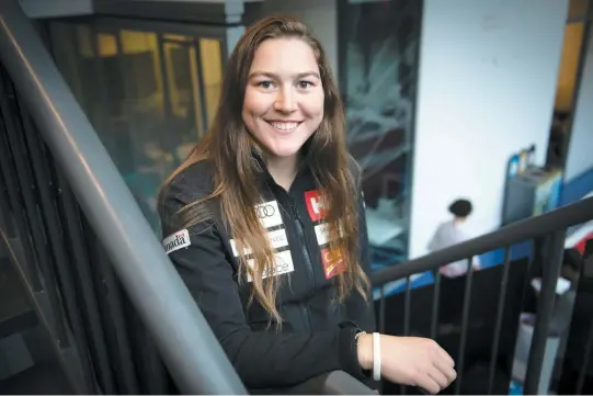  ?? PHOTO SÉBASTIEN ST-JEAN AGENCE QMI ?? Motivée par son 15e rang aux Jeux olympiques, Laurence St-germain entend se hisser dans l’élite mondiale du slalom en Coupe du monde.