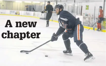  ?? JASON MALLOY/THE GUARDIAN ?? Charlottet­own native Josh Currie skated with other Island profession­al hockey players at MacLauchla­n Arena in June.