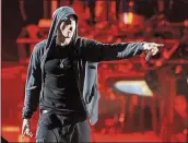  ?? CHRIS PIZZELLO — THE ASSOCIATED PRESS, FILE ?? Eminem was one of 16 other acts to be nominated for the 2022class of the Rock & Roll Hall of Fame.