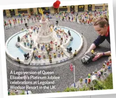  ?? ?? A Lego version of Queen Elizabeth’s Platinum Jubilee celebratio­ns at Legoland Windsor Resort in the UK.