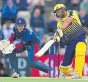  ?? GETTY IMAGES ?? Shahid Afridi struck a 42ball century for Hampshire.