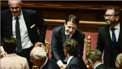  ?? (Photo AFP) ?? Giuseppe Conte et son gouverneme­nt ont obtenu l’appui des deux chambres.