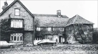  ??  ?? Beverley Farm, in the winter of 1899, and the farmhouse in the early 1960s – around the time it was pressed into service by the University of Kent