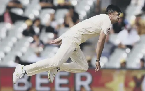  ?? PICTURE: RICK RYCROFT/AP ?? 0 England’s James Anderson took his first five-wicket haul in Australia to skittle the hosts for 138.