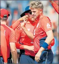  ?? ?? FIRST TAKE: Olly Stone celebrates his first wicket