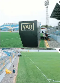  ?? FOTOS: NEPTALÍ ROMERO ?? El Estadio Morazán sampedrano recibe todos los acondicion­amientos, se le redujo cinco metros de ancho.