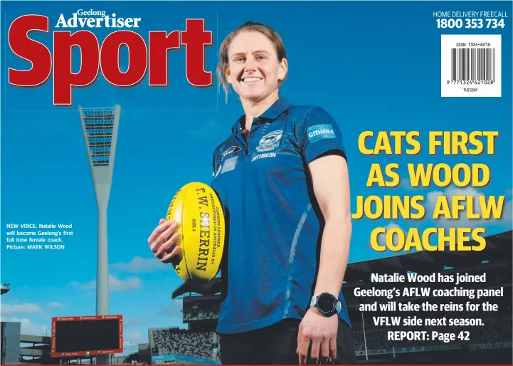  ?? Picture: MARK WILSON ?? NEW VOICE: Natalie Wood will become Geelong‘s first full time female coach.