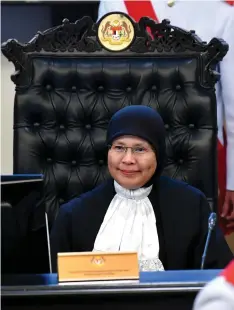  ?? — Bernama photo ?? Tengku Maimun, the country’s first woman Chief Justice.