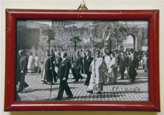  ??  ?? Procesión de impedidos de los años sesenta del pasado siglo.