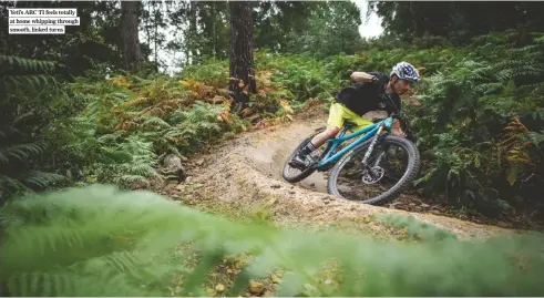  ??  ?? Yeti’s ARC T1 feels totally at home whipping through smooth, linked turns