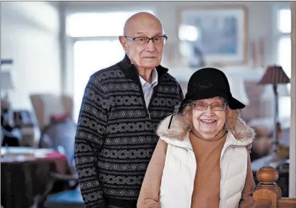  ?? STACEY WESCOTT/CHICAGO TRIBUNE ?? Sam and Marj Leopardo stand inside their home Wednesday in Crystal Lake. They’re in their 80s and haven’t received a COVID-19 vaccine.