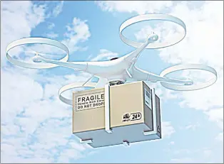  ?? (Courtesy pic) ?? In Ghana and Rwanda, drug theft has been combated by the introducti­on of drones.