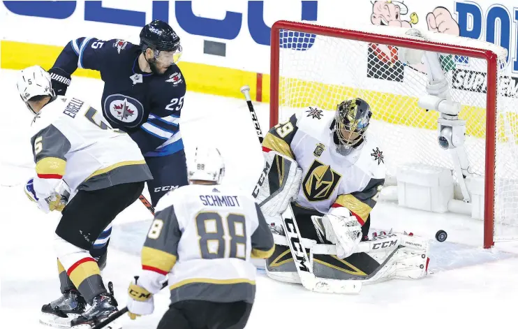  ?? — GETTY IMAGES ?? Veteran trade-deadline acquisitio­n Paul Stastny has been providing plenty of results in the playoffs as Winnipeg’s young stars have struggled to generate goals.