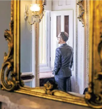  ?? FOTO: IMAGO ?? Bundesauße­nminister Heiko Maas (SPD) zwischen zwei Terminen gestern im Kapitol in Washington.