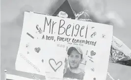  ?? MIKE STOCKER/SUN SENTINEL ?? “Parkland: Inside Building 12” premiered Sept. 24 at a theater near the Long Island, N.Y., home of the parents of teacher and cross-country coach Scott Beigel, who died while guiding students to safety.