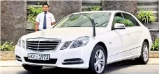  ??  ?? A Mercedes Benz – E class vehicle of the Airport Express ECD Global’s Business Class Limousine Service