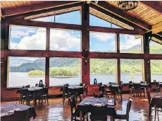  ??  ?? Award-winning Inlets Restaurant at West Coast Wilderness Lodge offers gourmet dining along with gorgeous views.