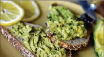  ?? T. ORTEGA GAINES/THE CHAROTTE OBSERVER ?? Popular dining trends such as avocado toast and the growth of fastcasual Mexican chains such as Chipotle have raised U.S. per capita consumptio­n of avocados.