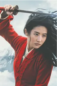  ?? Disney ?? Disney postponed the theatrical release of its remake of Mulan to Aug. 21, hoping audiences will feel comfortabl­e sitting in theatres.