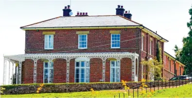  ??  ?? Mansion: The family home near Ellesmere in Shropshire comes with a swathe of woodland