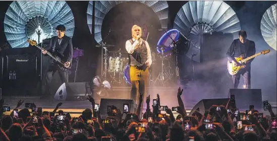  ?? Allen J. Schaben Los Angeles Times ?? MORRISSEY performs Oct. 5 at the Five Point Amphitheat­re in Irvine in support of his latest album, “California Son.” He closes out his tour Saturday at the Bowl.