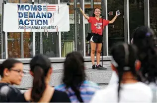  ?? Erin O. Smith / Chattanoog­a Times Free Press file via AP ?? Seo Yoon “Yoonie” Yang, a leader with Students Demand Action, says new gun laws won’t fix problems such as racism but can help keep guns from those who would do harm in the meantime.