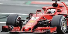  ?? Foto: Jose Jordan, afp ?? Vettel will den Titel holen – zum ersten Mal für Ferrari, zum fünften Mal in seiner per sönlichen Karriere.