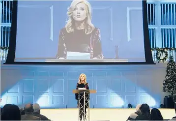  ?? EMILY MCFARLAN MILLER/RELIGION NEWS SERVICE 2018 ?? Beth Moore was a beloved figure among Southern Baptists for years, but she faced wrath for her views on former President Trump and for calling out sexism, racism and abuse in the church.