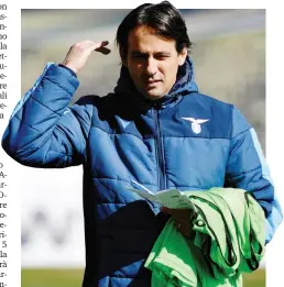  ?? ROSI ?? Simone Inzaghi, 43 anni, il tecnico durante l’allenament­o a Formello