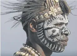  ?? Picture: EPA ?? A dancer at the Asia-Pacific Economic Cooperatio­n summit in Port Moresby, Papua New Guinea.