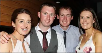  ??  ?? Pamela O’Rourke, Liam Gahan, Eamonn Doyle and Kathleen O’Brien at Saturday’s awards.