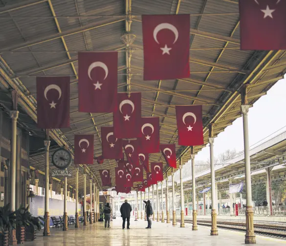  ?? ?? People walk in Sirkeci railway station, Istanbul, Türkiye, March 20, 2024.