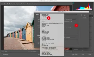  ??  ?? Export settings Adobe Camera Raw and other raw converters export images as TIFF or JPEG files using settings you can choose according to the way the picture will be used.
sRGB vs Adobe RGB
With a raw file you can choose the colour space you need for...