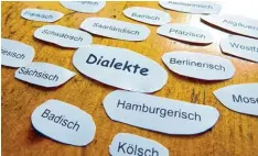  ?? Foto: dpa ?? Hier sind ein paar deutsche Dialekte genannt – es gibt noch viel mehr.