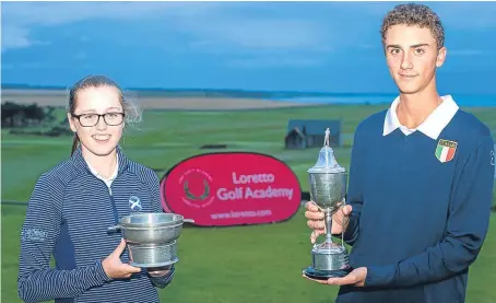  ?? Picture: Craig Watson. ?? Hannah Darling and Sebastiano Frau following their victories at Craighead Links.