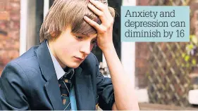  ??  ?? Anxiety and depression can diminish by 16