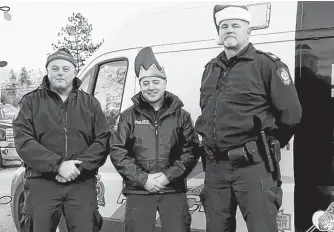  ?? CONTRIBUTE­D ?? Members of the Cape Breton Regional Police Service ident unit, Const. Howard MacDonald, from left, Const. Kyle Dicks and Sgt. Geoff MacLeod.