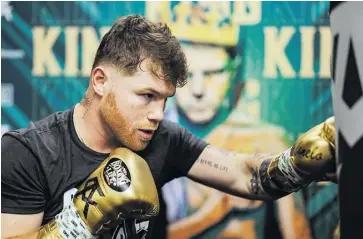  ?? Efe ?? El mexicano Saúl ‘Canelo’ Álvarez en un entrenamie­nto previo al duelo con Bivol.