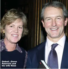  ?? ?? Ordeal...Owen Paterson and his wife Rose