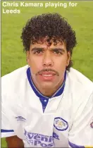  ??  ?? Chris Kamara playing for Leeds