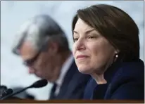  ?? TOM WILLIAMS — GETTY IMAGES/TNS ?? Sen. Amy Klobuchar, D-Minn., shown in 2021, has a proposed bill called the American Innovation and Choice Online Act.