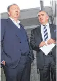  ?? FOTO: IMAGO ?? 1860-Präsident Peter Cassalette und Manager Ian Ayre traten schon am Dienstag zurück.