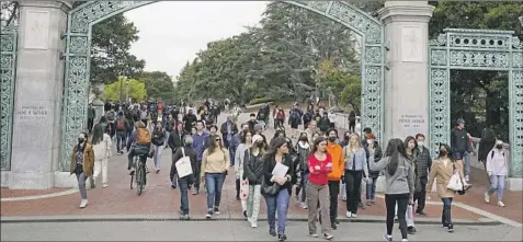  ?? Eric Risberg Associated Press ?? THE MOVE by Law Students for Justice in Palestine at Berkeley Law to take a stand against “Zionist” speakers ignited a free speech battle.