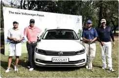  ??  ?? Ravi Bajaj, Unmesh Bhathija, Abhijit Gangoli and Deepak Sood with New VW Passat