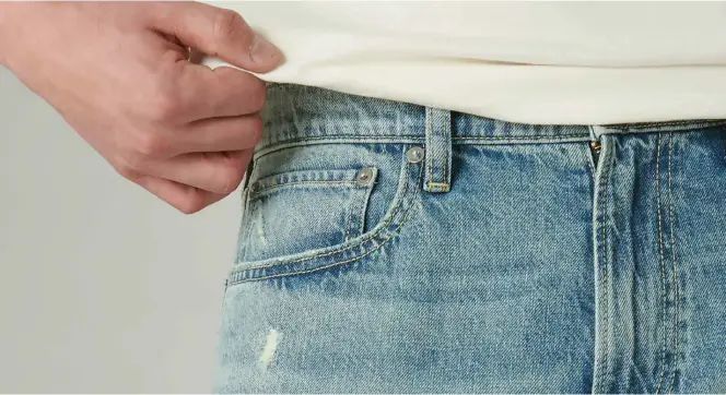  ?? ?? Lucky Brand is offering jeans made with 10 percent linen this spring.
Linen is used in Lucky Brand's men's and women's denim collection­s.