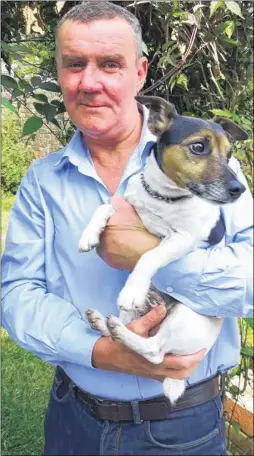  ??  ?? Declan Ahern with his Jack Russell terrier Reggie