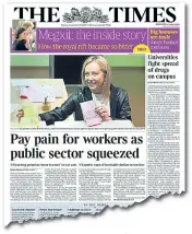  ?? ?? Londra
La prima pagina del quotidiano «The Times» di ieri mostrava una Giorgia Meloni sorridente. La vittoria del centrodest­ra in Italia ha catturato l’attenzione di tutti i grandi media britannici