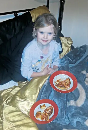  ??  ?? This picture of Mylee Billingham, eight, was posted on Facebook by her father shortly before she died