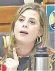  ??  ?? Kattya González (PEN), presidenta del Frente Parlamenta­rio contra la Corrupción e Impunidad de la Cámara Baja.
