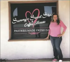  ?? LOANED PHOTO ?? SAMANTHA RICHMOND, OWNER OF THE just-opened Sammy’s Sweet Shack and Coffee House, located at 40140 E. Highway 80 in Tacna, is ready to serve breakfast, lunch and dinner to customers.